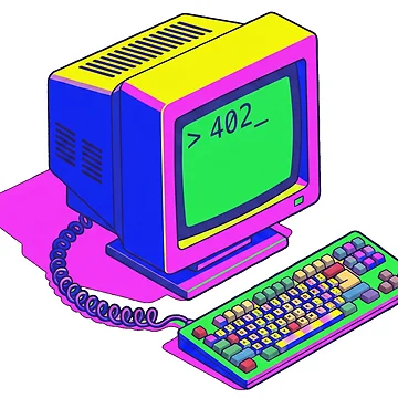 Artwork thumbnail, Retro Neon PC HTTP 402 Workstation by CodesAndBits