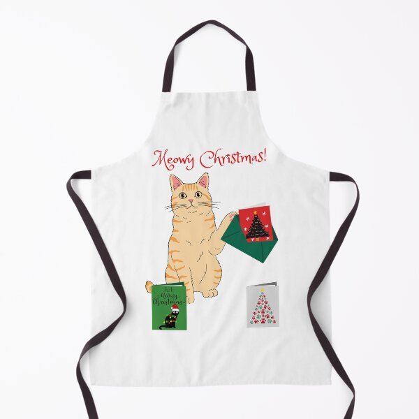 Item preview, Meowy Christmas Orange Tabby Cat with Christmas Cards designed and sold by MYCatStuff.