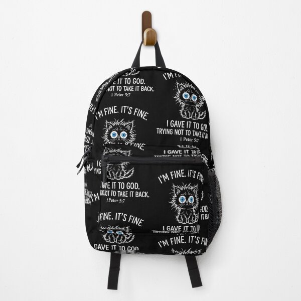 Item preview, I'm Fine It's Fine I Gave It To God Funny Christian Cat 1 Peter 5:7 designed and sold by camronrufuh.