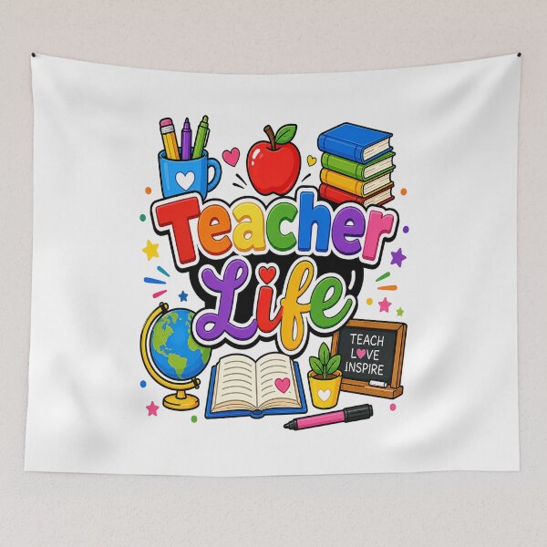 Item preview, Teacher Life Rainbow Back To School Cute Educator Gift designed and sold by shemodas.