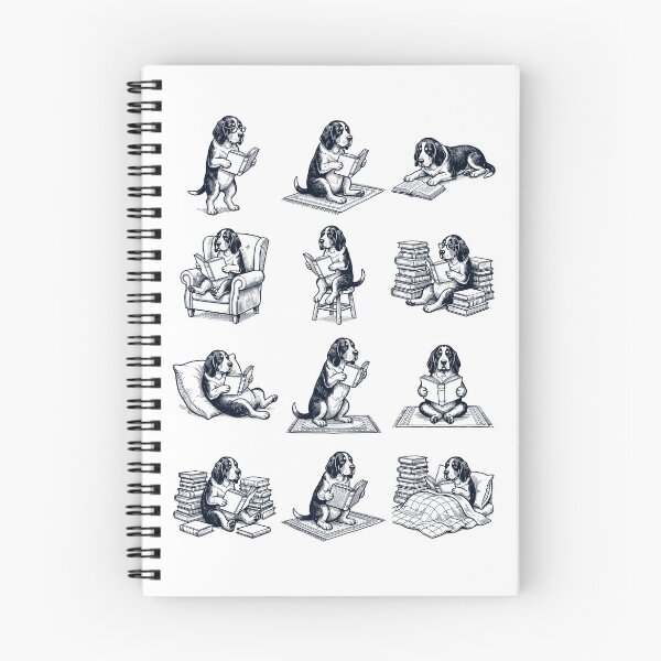 Item preview, Vintage Clumber Spaniel Book Reader Reading Dog Lover designed and sold by dian-rody-crest.