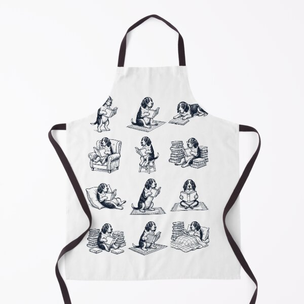 Item preview, Vintage Clumber Spaniel Book Reader Reading Dog Lover designed and sold by dian-rody-crest.
