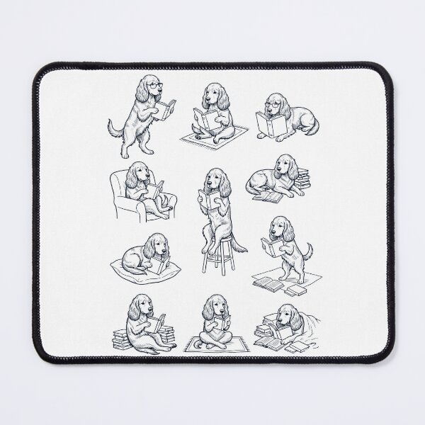 Item preview, Vintage Cocker Spaniel Book Reader Reading Dog Lover designed and sold by dian-rody-crest.