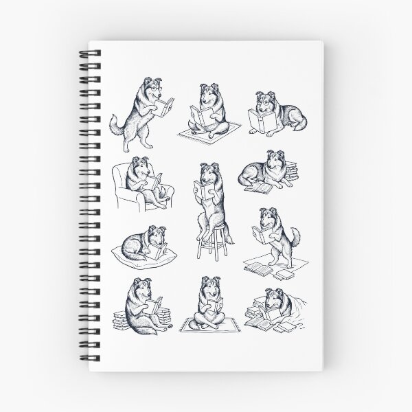 Item preview, Vintage Collie Book Reader Reading Dog Lover designed and sold by dian-rody-crest.