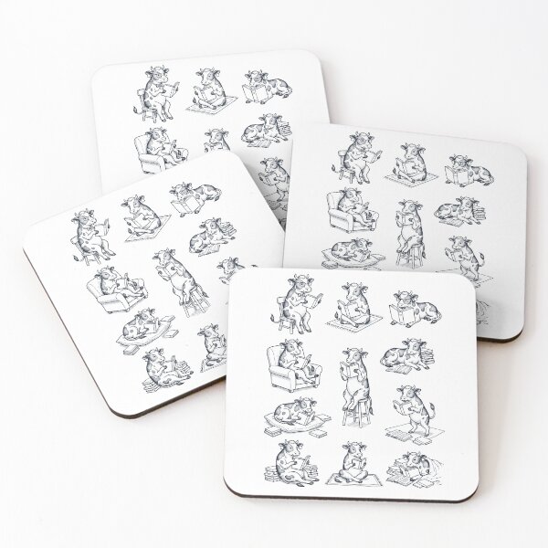 Item preview, Vintage Cow Book Reader Reading Animal Lover designed and sold by dian-rody-crest.