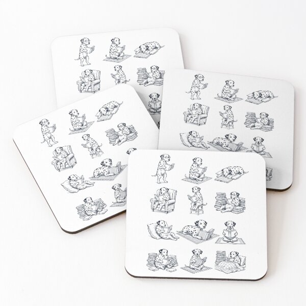 Item preview, Vintage Dalmatian Book Reader Reading Dog Lover designed and sold by dian-rody-crest.