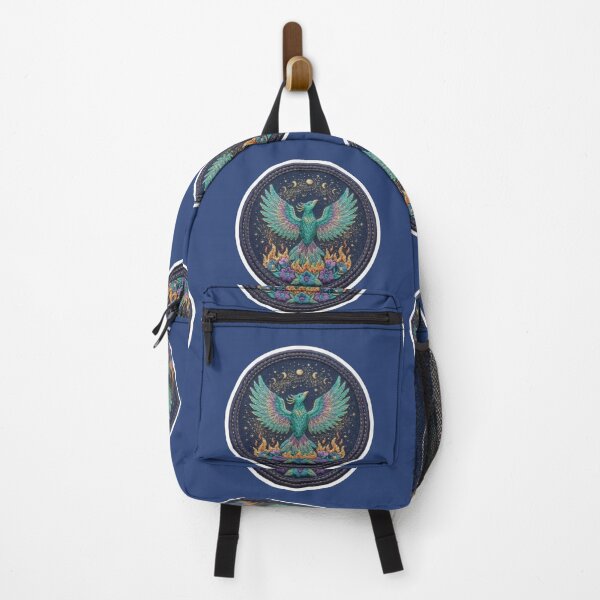 Item preview, Mystical Teal Phoenix Rising From Floral Flames designed and sold by Azurart2.