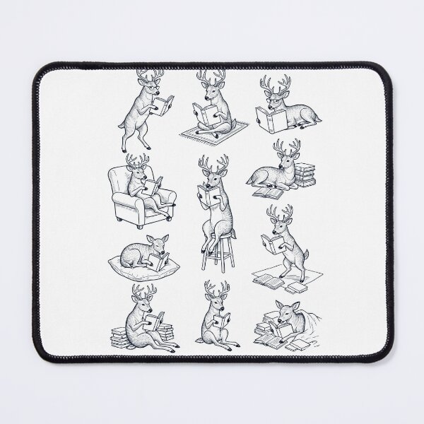 Item preview, Vintage Deer Book Reader Reading Animal Lover designed and sold by dian-rody-crest.
