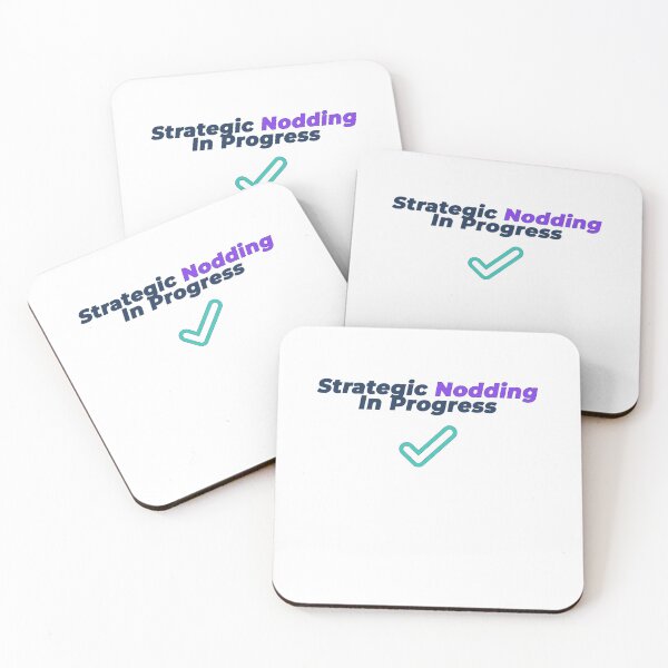 Item preview, Copy of Strategic Nodding In Progress | Funny Meeting Humour Design designed and sold by NeuroShirts.
