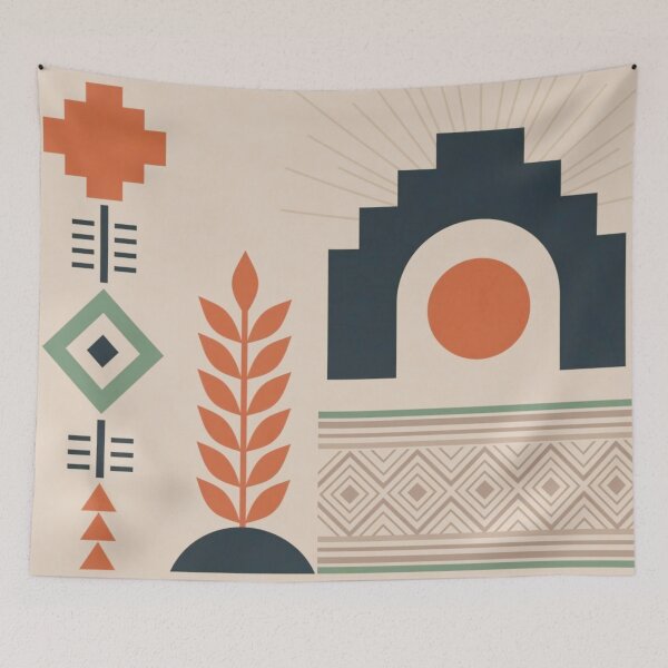 Item preview, Andean Geometric Botanical designed and sold by WeaveSphere.