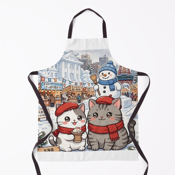 Item preview, Kawaii Cats Sapporo Snow Festival Japan - Freda and Junior Winter designed and sold by MAISON SYLVIE.