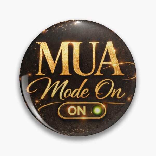 Item preview, MUA Mode On Makeup Artist Beauty Black Gold Glam Design designed and sold by Lalala cute.