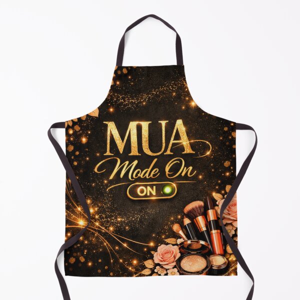 Item preview, MUA Mode On Makeup Artist Beauty Black Gold Glam Design designed and sold by Lalala cute.