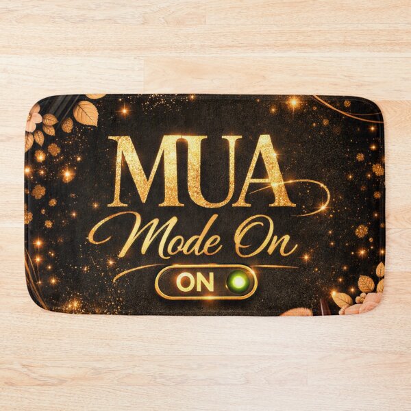 Item preview, MUA Mode On Makeup Artist Beauty Black Gold Glam Design designed and sold by Lalala cute.