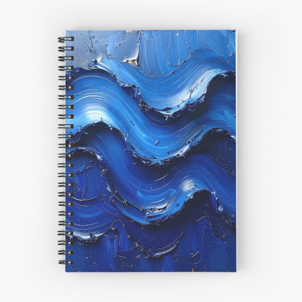 Item preview, Abstract Textured Blue Oil Paint Wave designed and sold by BetweenForms.