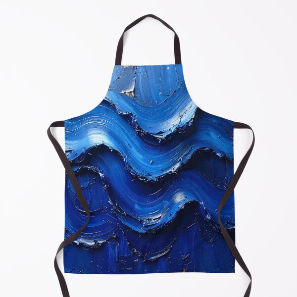 Item preview, Abstract Textured Blue Oil Paint Wave designed and sold by BetweenForms.