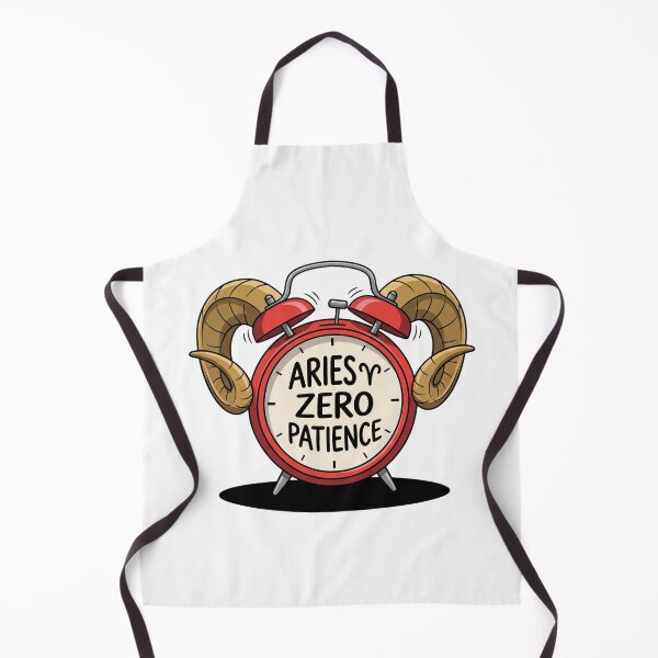 Item preview, Aries Zero Patience Alarm Clock Ram Horns Zodiac Art designed and sold by Rare By Hero.
