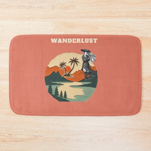 Item preview, wanderlust reto vintage travel illustration designed and sold by NourArtCorner.