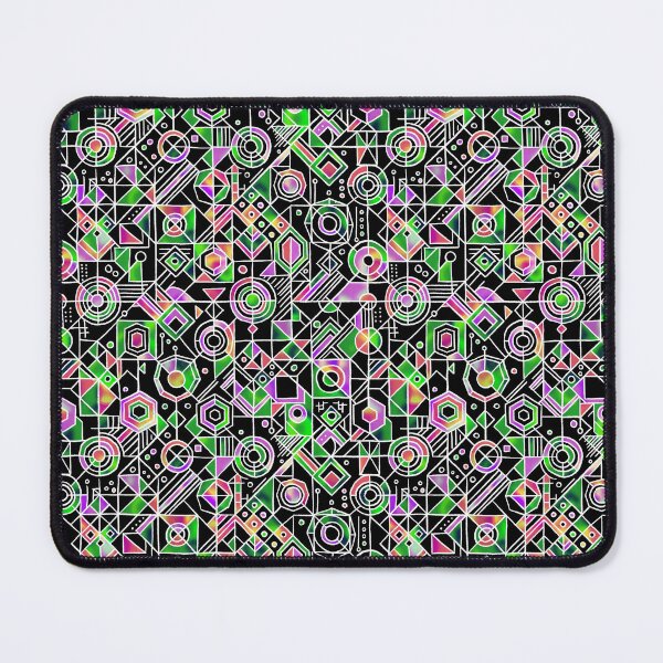 Item preview, Neon Abstract Geometric Cyber Grid Seamless Pattern (Psychedelic Retro Line Art) designed and sold by NataliRubchik.