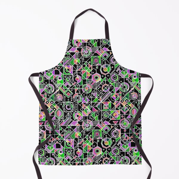 Item preview, Neon Abstract Geometric Cyber Grid Seamless Pattern (Psychedelic Retro Line Art) designed and sold by NataliRubchik.