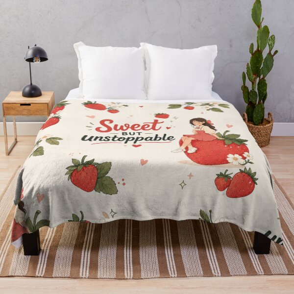 Item preview, Sweet But Unstoppable – Cute Strawberry Girl Aesthetic designed and sold by itxelaraStudio.