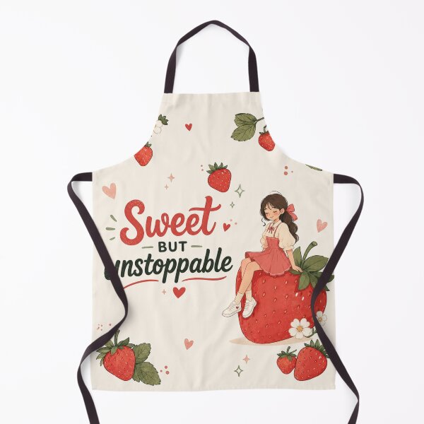 Item preview, Sweet But Unstoppable – Cute Strawberry Girl Aesthetic designed and sold by itxelaraStudio.