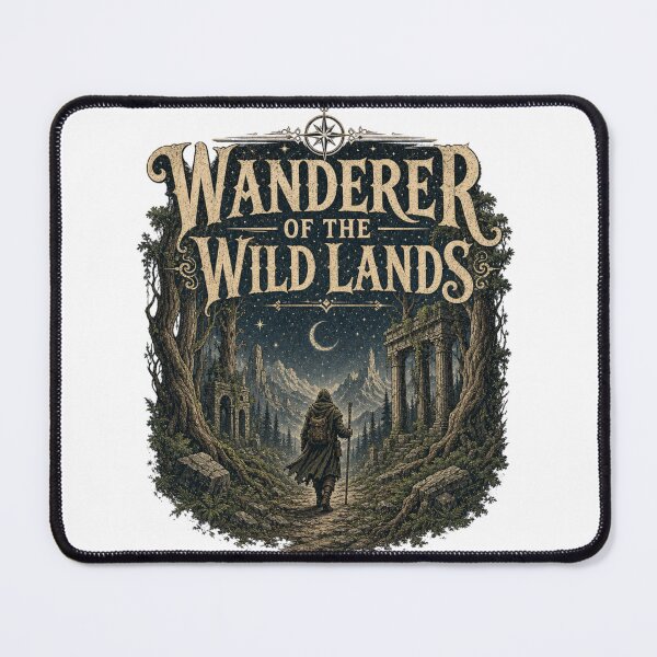Item preview, Wanderer of the Wild Lands | Adventure Hiking Nature T-Shirt designed and sold by rushaib.