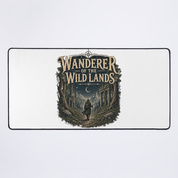 Item preview, Wanderer of the Wild Lands | Adventure Hiking Nature T-Shirt designed and sold by rushaib.