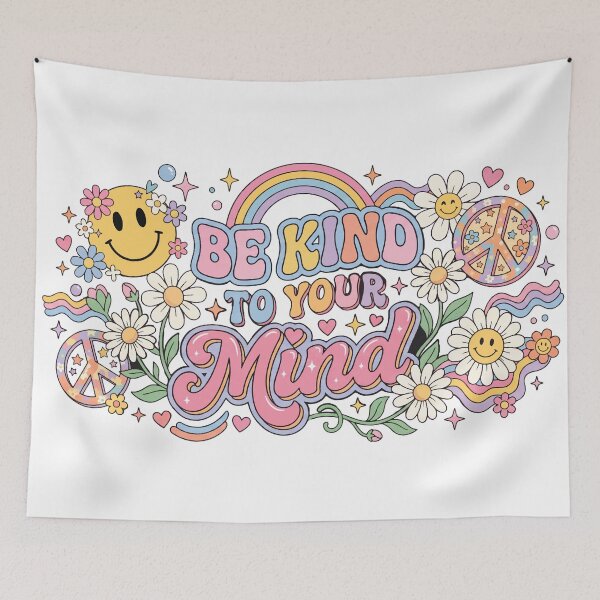 Item preview, Be Kind to Your Mind | Cute Positive Vibes designed and sold by AmberlightArt.