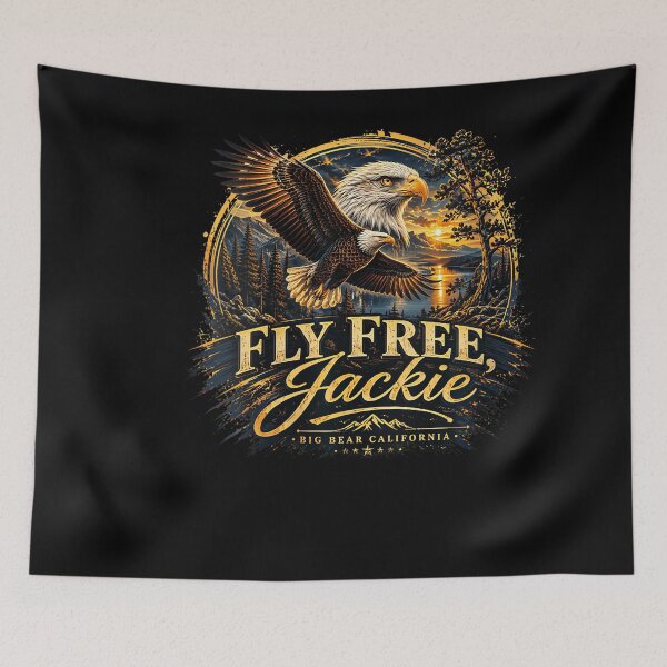 Item preview, Fly Free Jackie Big Bear Bald Eagle Memorial Tribute designed and sold by stershopepie.