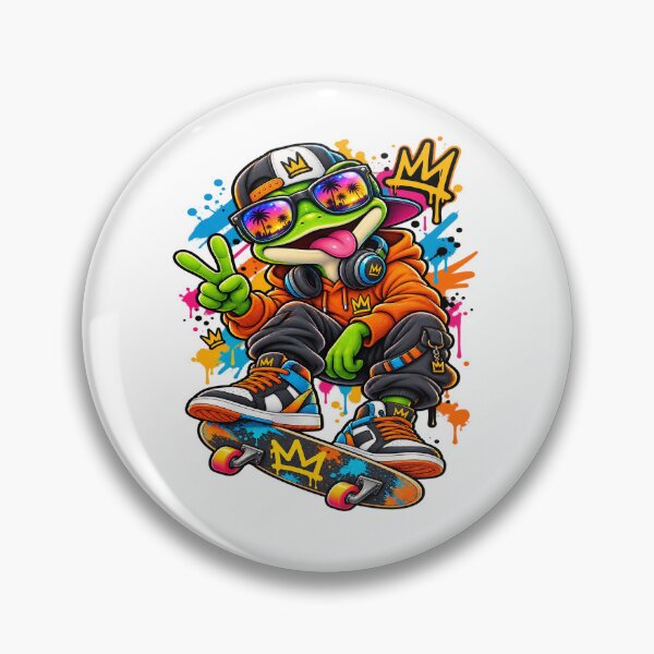 Item preview, Skater Frog Graffiti Streetwear Character designed and sold by JMDG Studio.