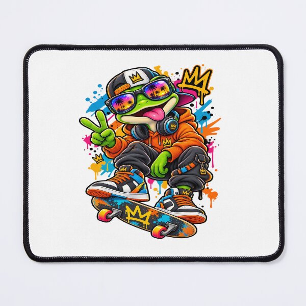 Item preview, Skater Frog Graffiti Streetwear Character designed and sold by JMDG Studio.