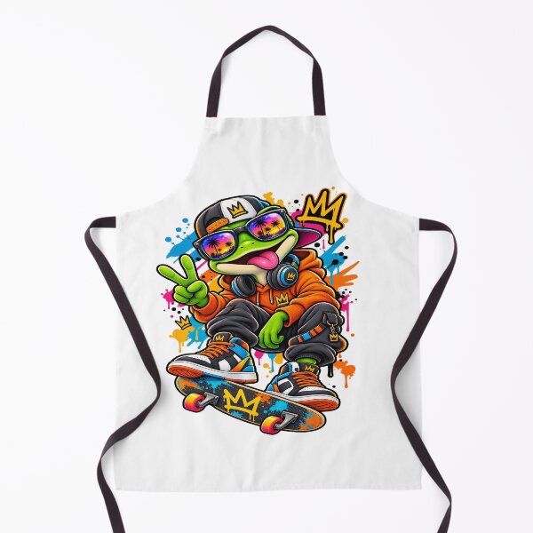 Item preview, Skater Frog Graffiti Streetwear Character designed and sold by JMDG Studio.