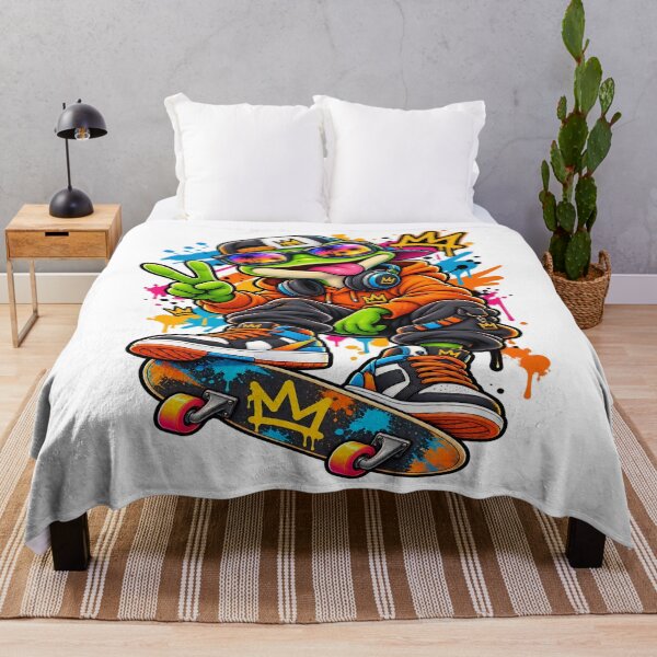 Item preview, Skater Frog Graffiti Streetwear Character designed and sold by JMDG Studio.