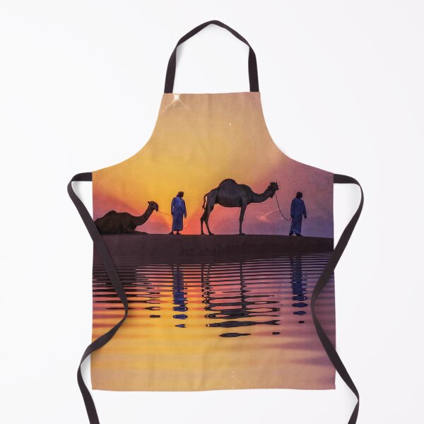 Item preview, camel group at an oasis at dawn watching sunset designed and sold by mister-john.