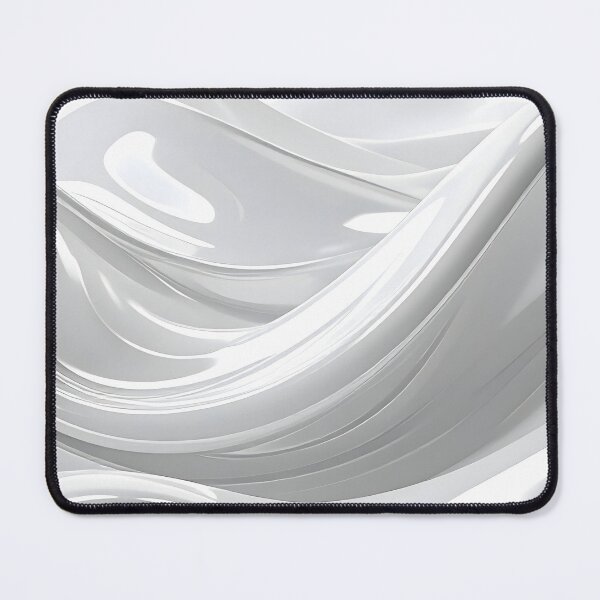 Item preview, Abstract White Liquid Chrome Fluid Waves designed and sold by BetweenForms.