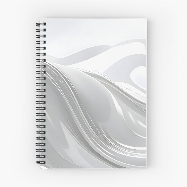 Item preview, Abstract White Liquid Chrome Fluid Waves designed and sold by BetweenForms.