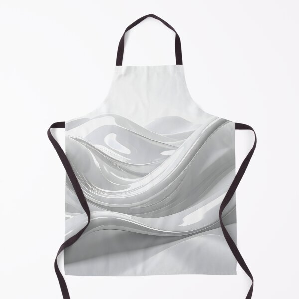 Item preview, Abstract White Liquid Chrome Fluid Waves designed and sold by BetweenForms.