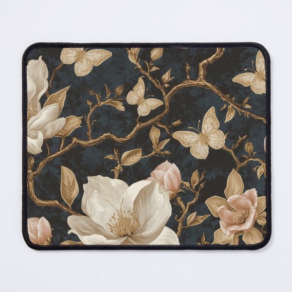 Item preview, Magnolia Butterfly Chinoiserie Pattern designed and sold by Magic Love Art Print.