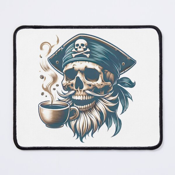 Item preview, Pirate Skull Coffee Lover ⭐⭐⭐⭐⭐ designed and sold by adal-heidis.