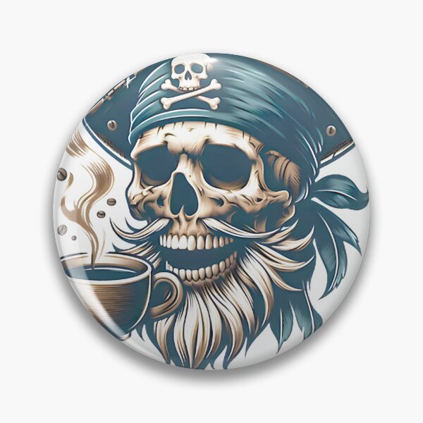 Item preview, Pirate Skull Coffee Lover ⭐⭐⭐⭐⭐ designed and sold by adal-heidis.