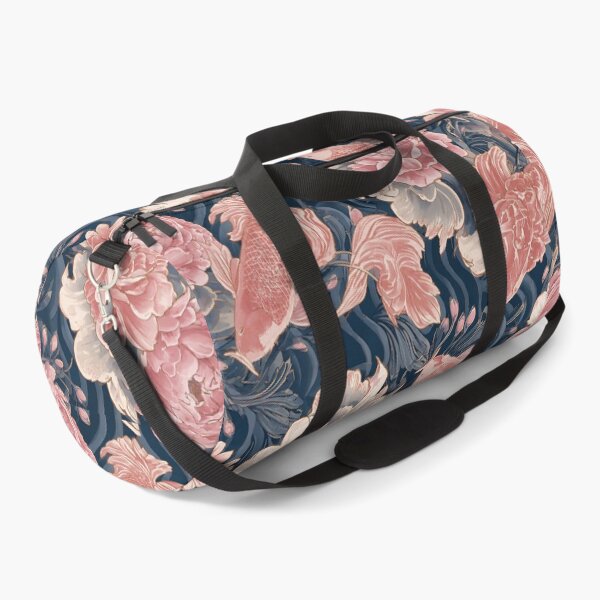 Item preview, Blue Pink Koi Chinoiserie Floral Pattern designed and sold by Magic Love Art Print.