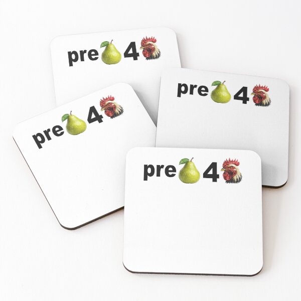 Item preview, Pre Pear 4 Chicken Funny Rebus Wordplay Meme designed and sold by camronrufuh.