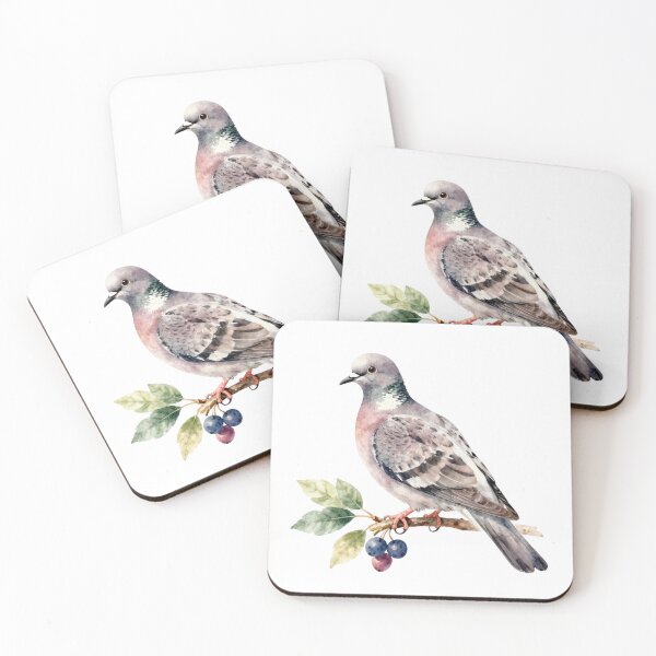 Item preview, Dove Watercolor Illustration | Elegant Dove Bird Nature Artwork designed and sold by Rood Art Studio.