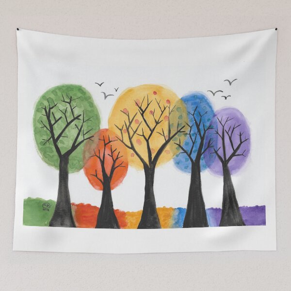 Item preview, Colorful Fall Tree, Autumn Forest designed and sold by Marjansart.