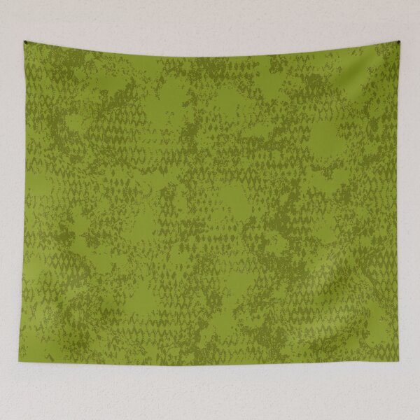 Item preview, Modern Distressed Python Print Pattern | Dark Chartreuse designed and sold by Frohyou.