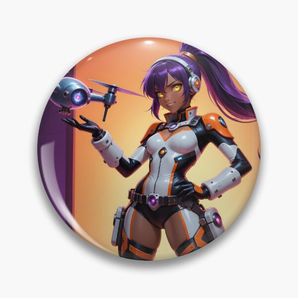 Item preview, Cyberpunk Drone Girl Futuristic Anime Tech Pilot designed and sold by Killington.