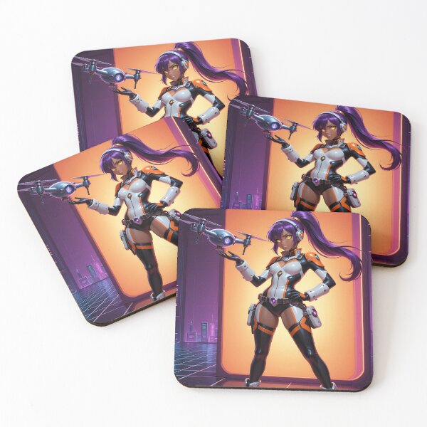 Item preview, Cyberpunk Drone Girl Futuristic Anime Tech Pilot designed and sold by Killington.