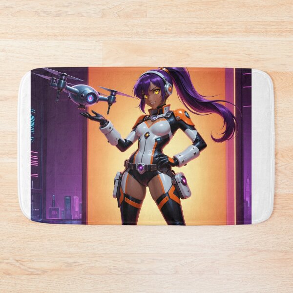 Item preview, Cyberpunk Drone Girl Futuristic Anime Tech Pilot designed and sold by Killington.