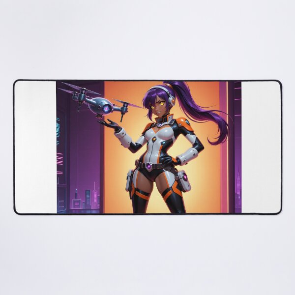 Item preview, Cyberpunk Drone Girl Futuristic Anime Tech Pilot designed and sold by Killington.